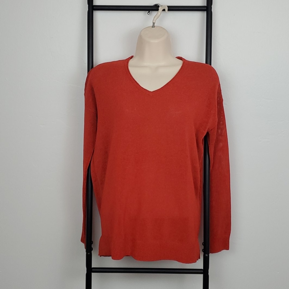 J.McLaughlin v-neck sweater cotton blend size XS knit casual